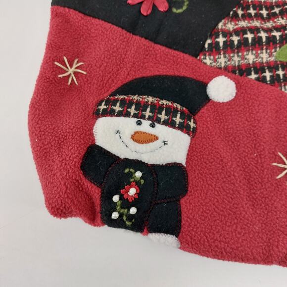 Ugly Christmas Sweater Tote Purse Back Holiday Snowman Poinsettia Tree - Picture 5 of 10